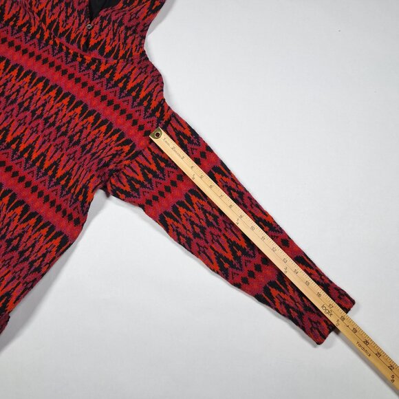 Womens Icelandic Wool Sweater Hoodie Fair Isle 1960s Sweden Hans Heitsch S VTG - Picture 8 of 8
